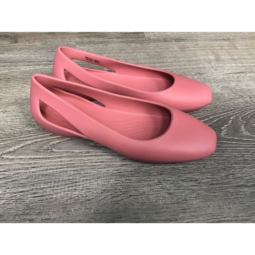 Crocs Womens Size 9 Sloan Flat Iconic Slip On Flats Ballet Blossom Pink 205873